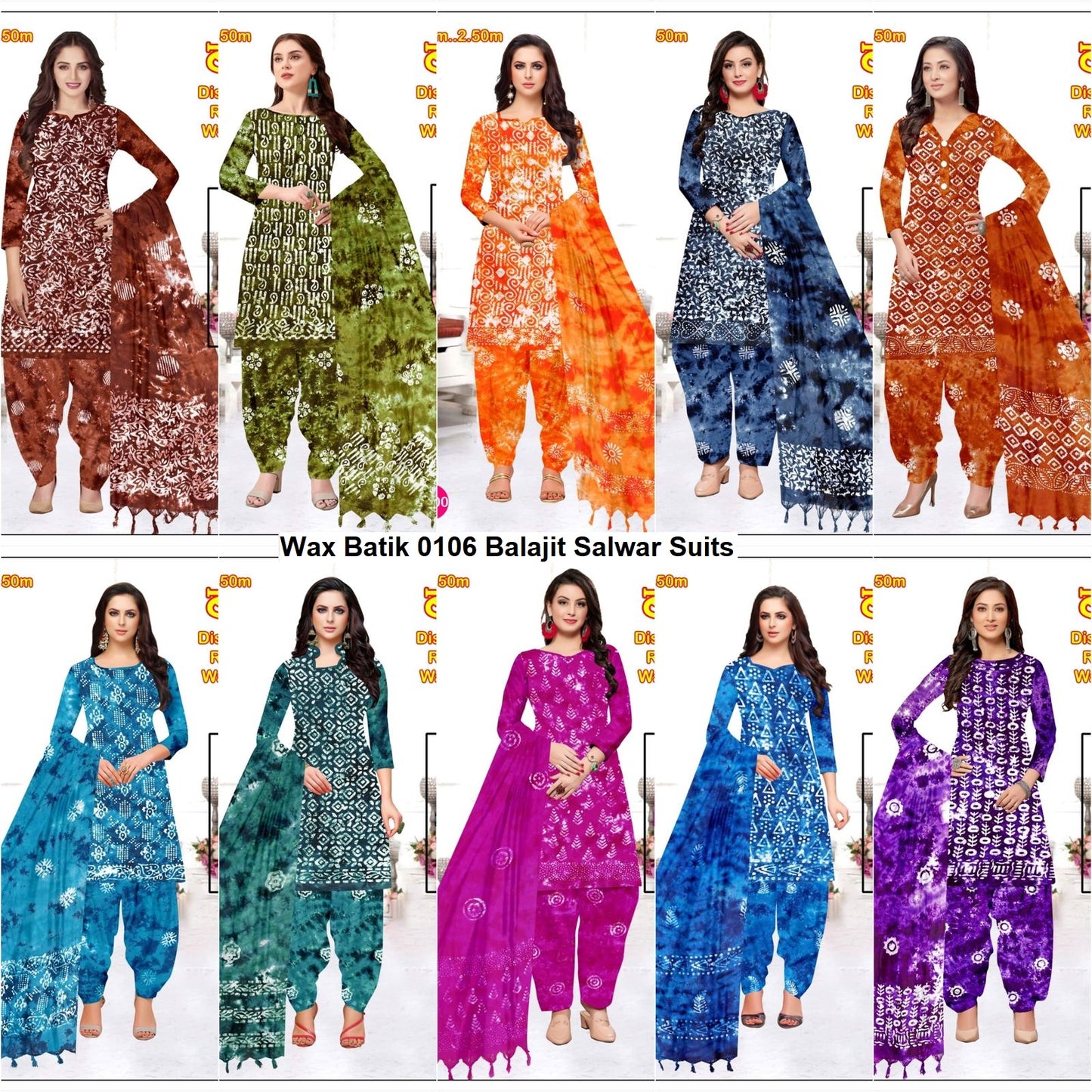 Wax Batik 0106 Balajit Rayon Salwar Suits Exporter Gujarat
