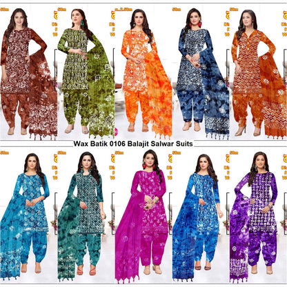 Wax Batik 0106 Balajit Rayon Salwar Suits Exporter Gujarat