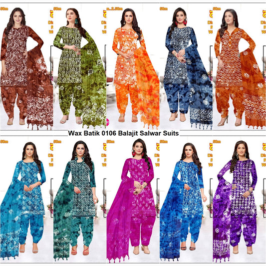 Wax Batik 0106 Balajit Rayon Salwar Suits Exporter Gujarat