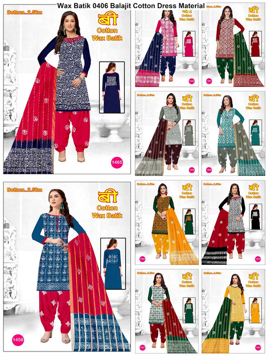 Wax Batik 0406 Balajit Cotton Dress Material Wholesale Price