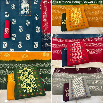 Wax Batik 071224 Balajit Cotton Salwar Suits Exporter Ahmedabad