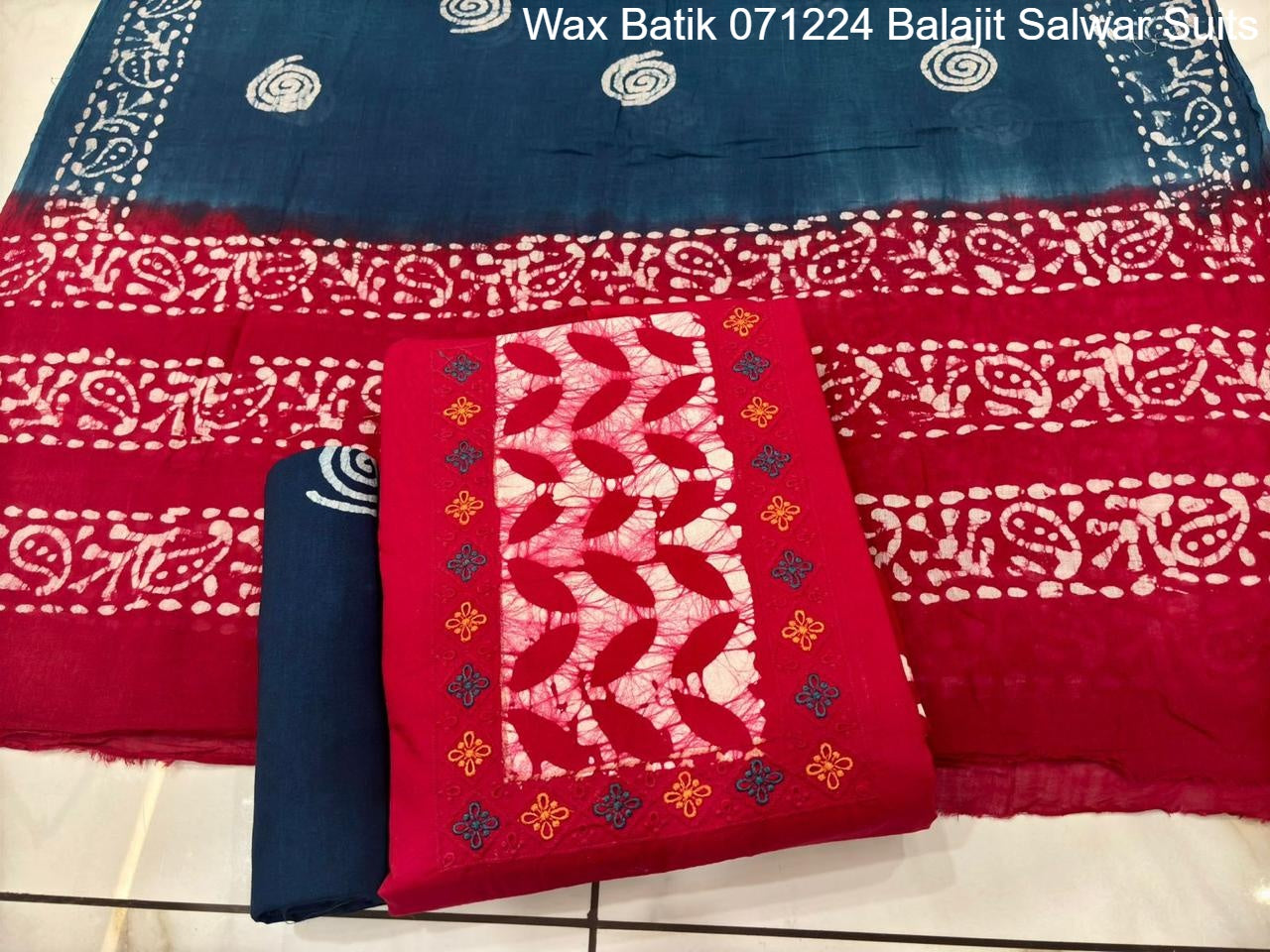 Wax Batik 071224 Balajit Cotton Salwar Suits Exporter Ahmedabad