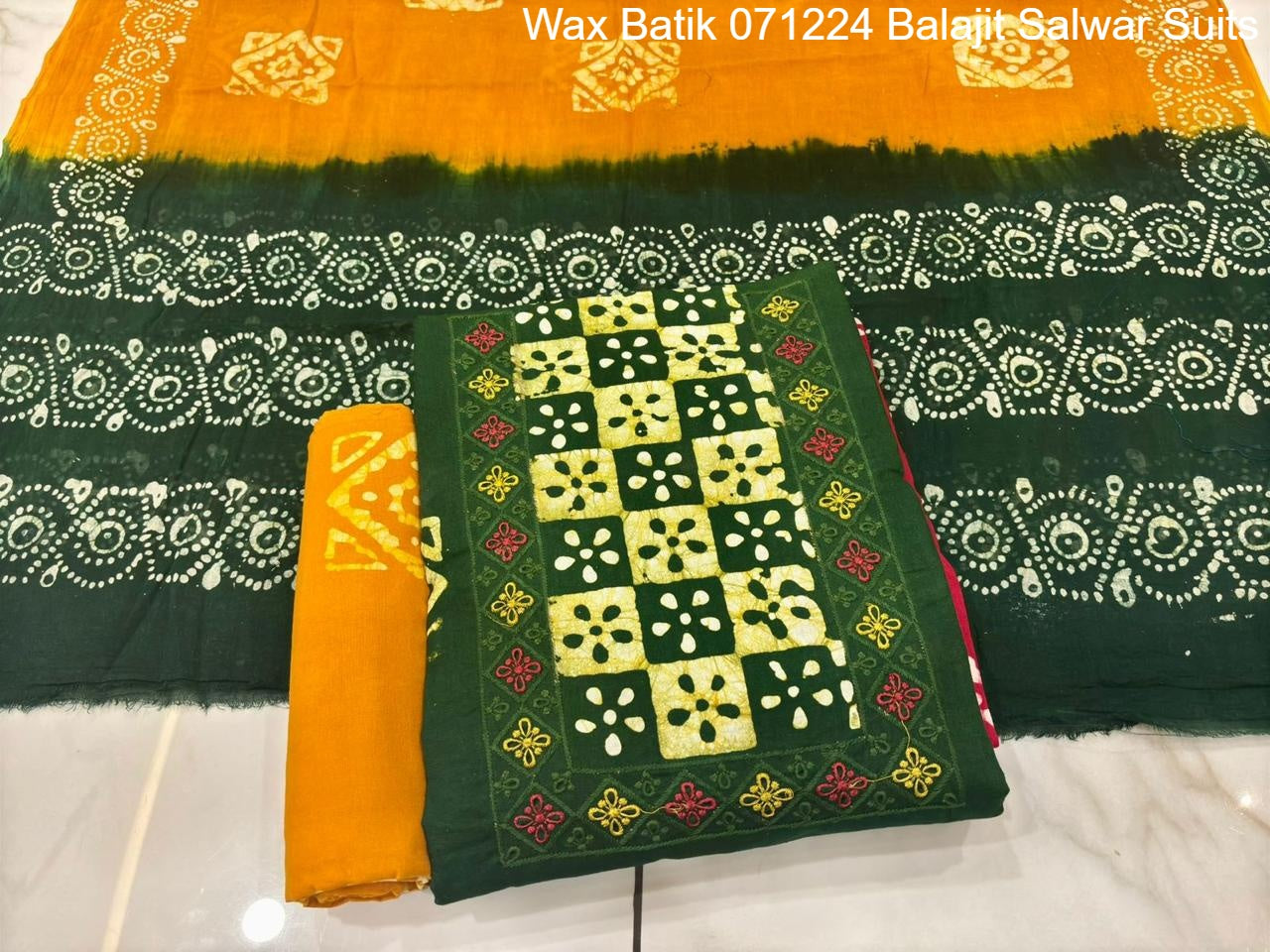 Wax Batik 071224 Balajit Cotton Salwar Suits Exporter Ahmedabad