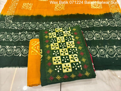 Wax Batik 071224 Balajit Cotton Salwar Suits Exporter Ahmedabad