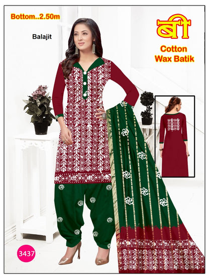 Wax Batik 0806 Balajit Cotton Dress Material Wholesale Rate