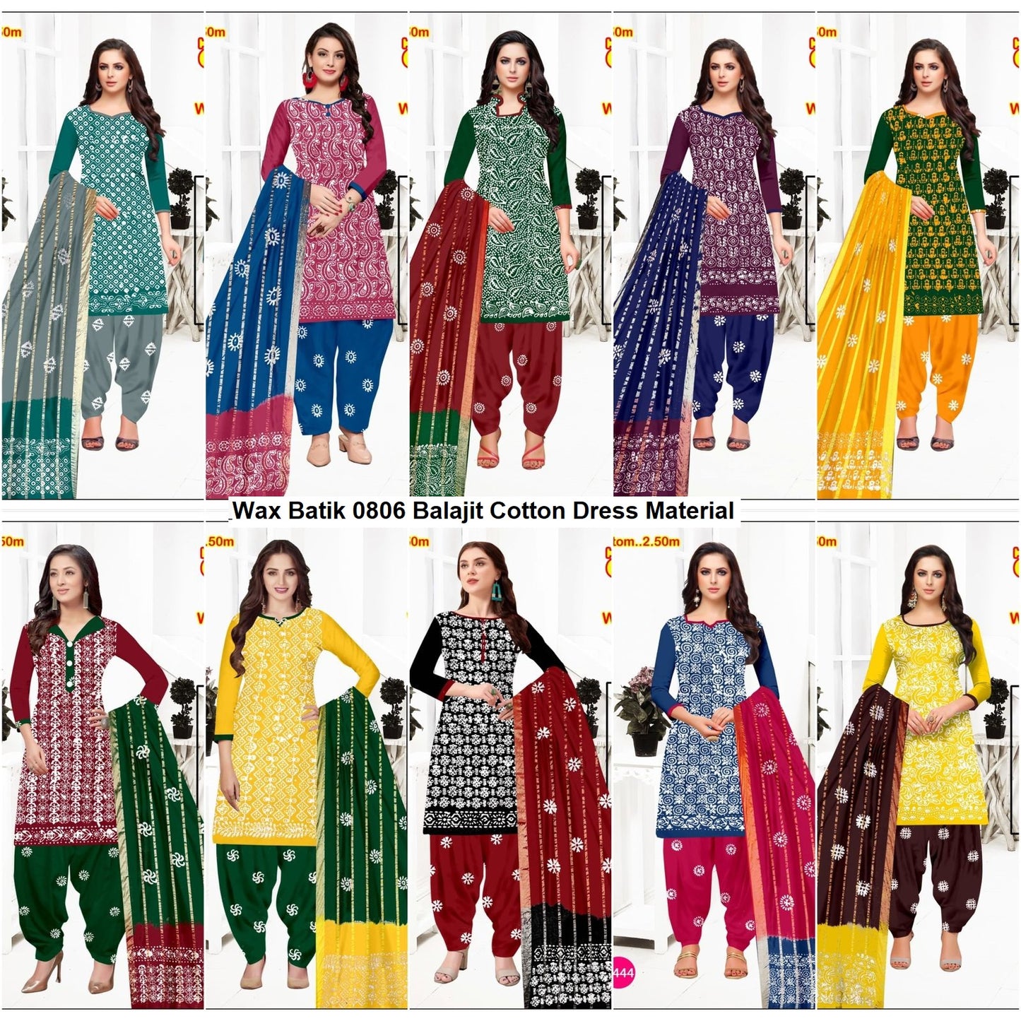 Wax Batik 0806 Balajit Cotton Dress Material Wholesale Rate
