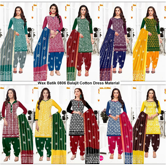 Wax Batik 0806 Balajit Cotton Dress Material Wholesale Rate
