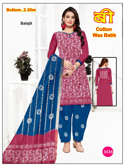 Wax Batik 0806 Balajit Cotton Dress Material Wholesale Rate