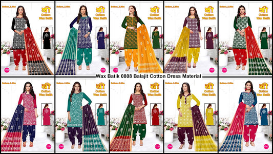 Wax Batik 0808 Balajit Cotton Dress Material Exporter Gujarat