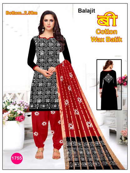 Wax Batik 0808 Balajit Cotton Dress Material Exporter Gujarat