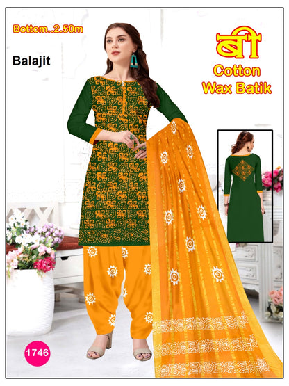 Wax Batik 0808 Balajit Cotton Dress Material Exporter Gujarat