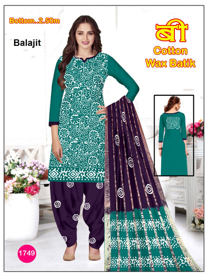 Wax Batik 0808 Balajit Cotton Dress Material Exporter Gujarat