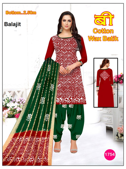 Wax Batik 0808 Balajit Cotton Dress Material Exporter Gujarat