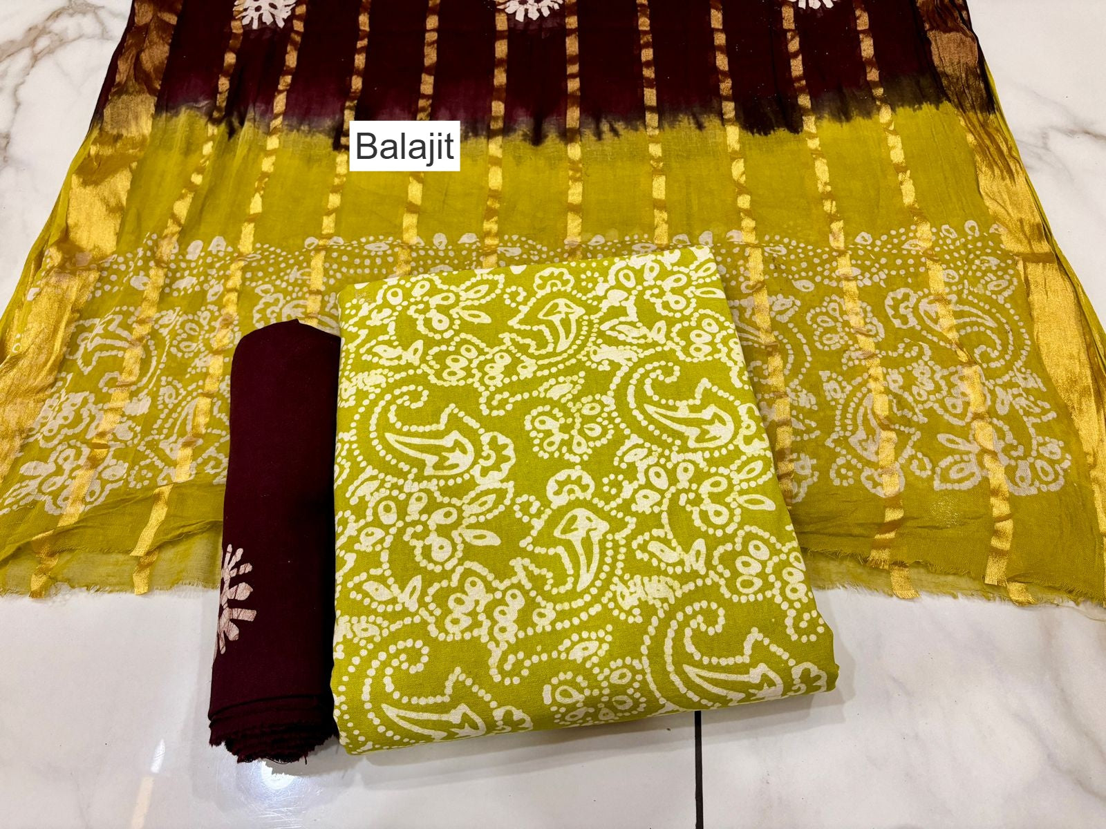 Wax Batik 111125 Balajit Cotton Dress Material Wholesale