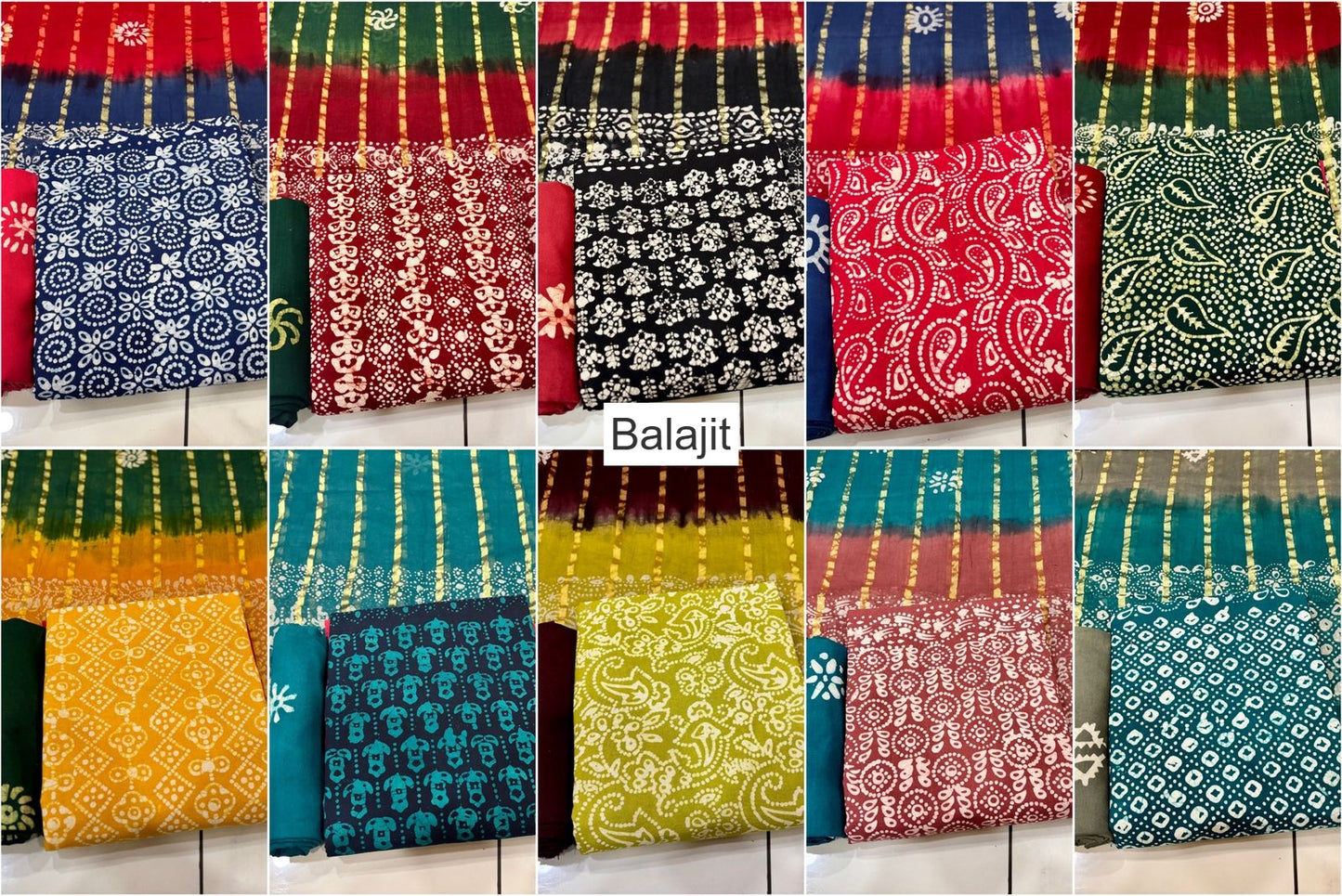 Wax Batik 111125 Balajit Cotton Dress Material Wholesale
