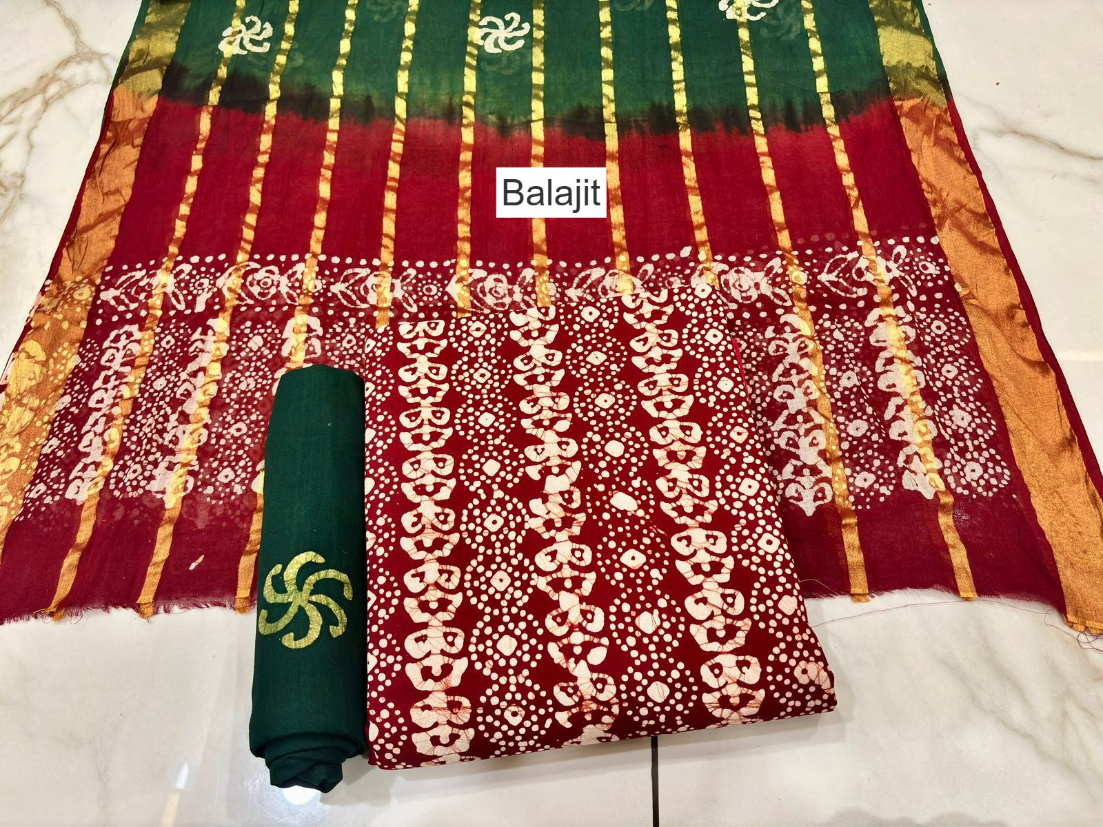 Wax Batik 111125 Balajit Cotton Dress Material Wholesale
