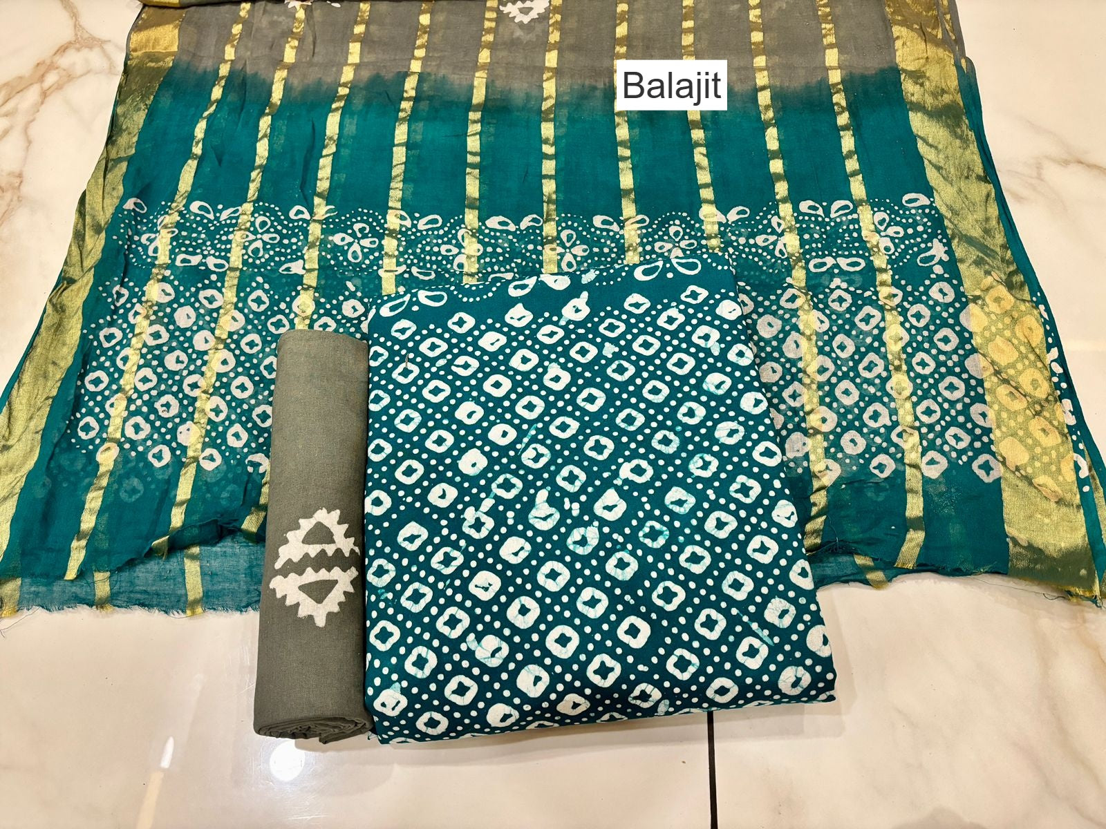 Wax Batik 111125 Balajit Cotton Dress Material Wholesale
