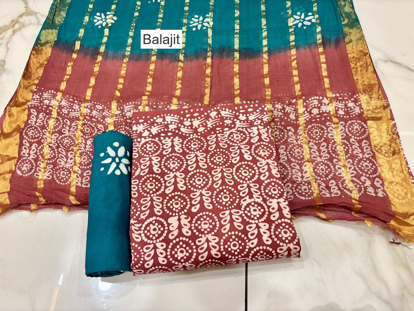 Wax Batik 111125 Balajit Cotton Dress Material Wholesale