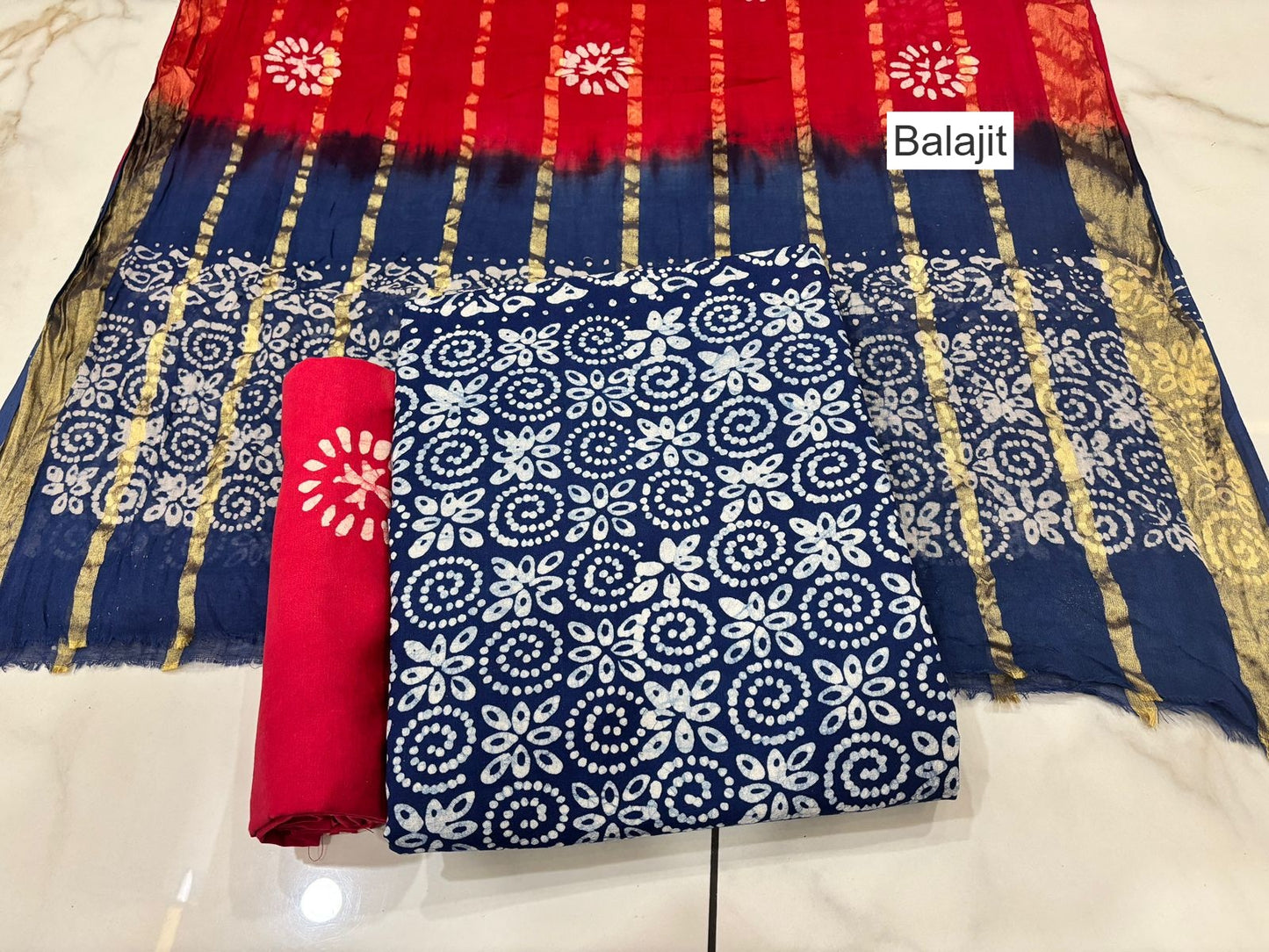 Wax Batik 111125 Balajit Cotton Dress Material Wholesale