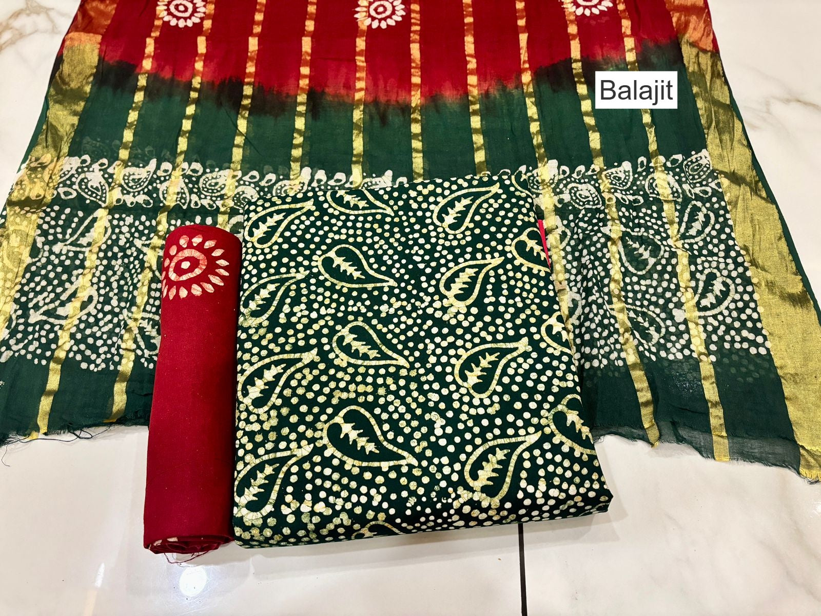 Wax Batik 111125 Balajit Cotton Dress Material Wholesale