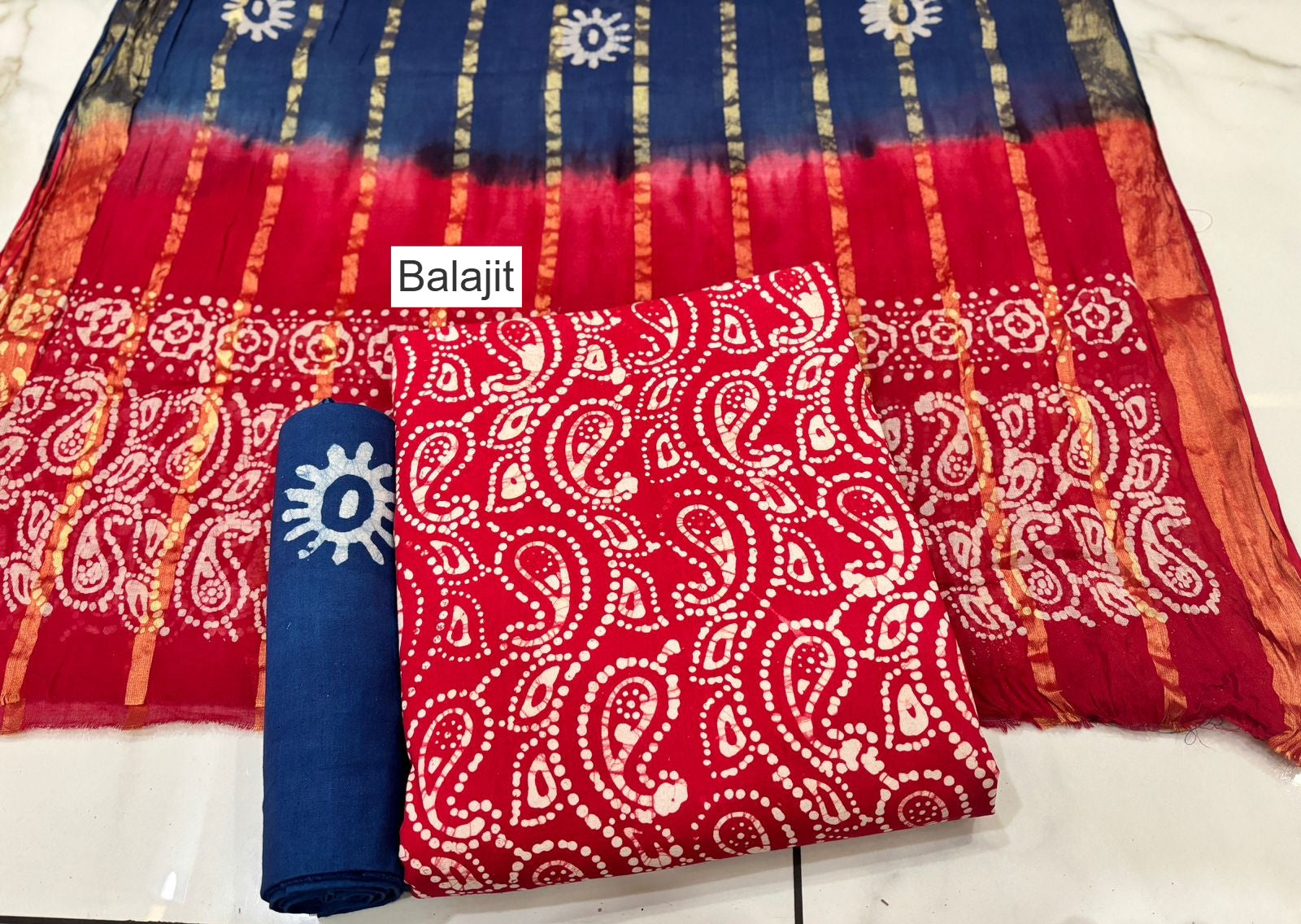 Wax Batik 111125 Balajit Cotton Dress Material Wholesale