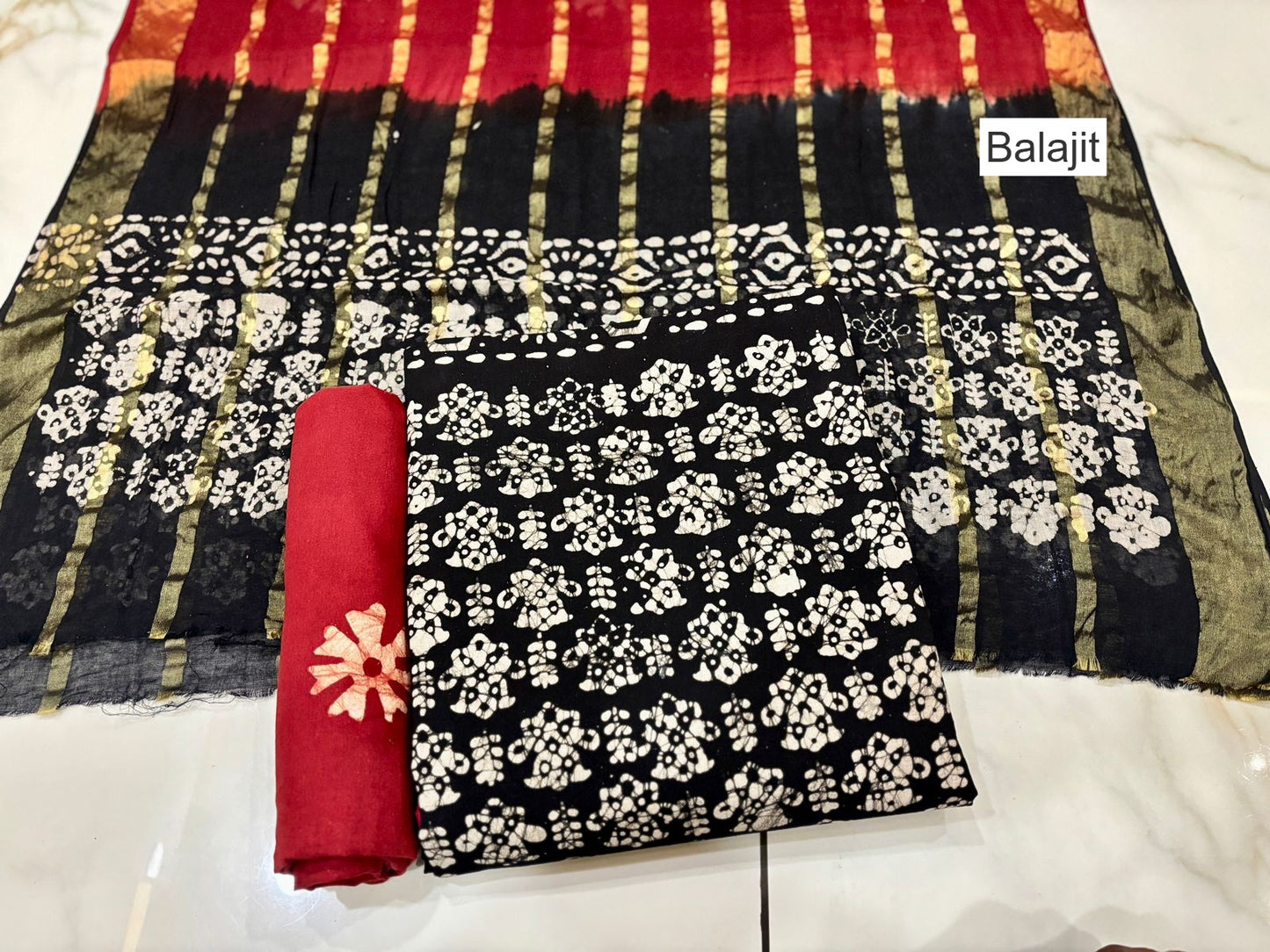 Wax Batik 111125 Balajit Cotton Dress Material Wholesale