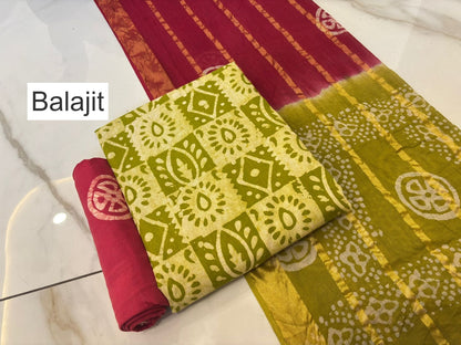 Wax Batik 141125 Balajit Cotton Salwar Suits Manufacturer Ahmedabad