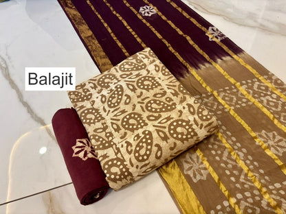 Wax Batik 141125 Balajit Cotton Salwar Suits Manufacturer Ahmedabad