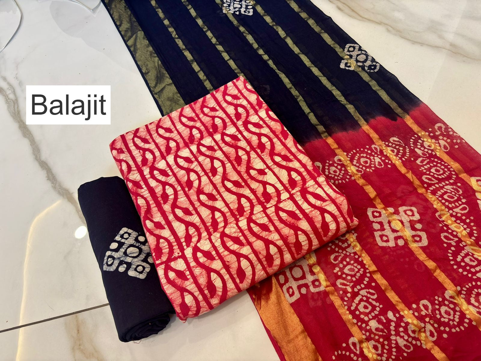 Wax Batik 141125 Balajit Cotton Salwar Suits Manufacturer Ahmedabad