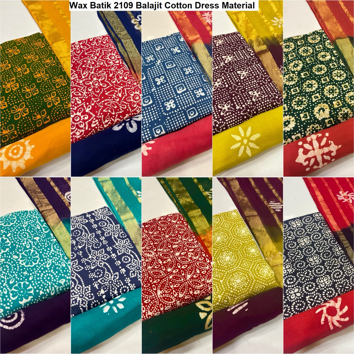 Wax Batik 2109 Balajit Cotton Dress Material Wholesaler Ahmedabad