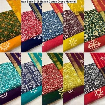 Wax Batik 2109 Balajit Cotton Dress Material Wholesaler Ahmedabad