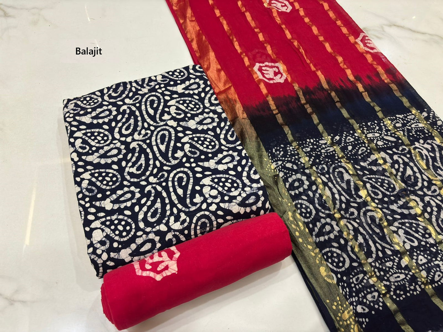 Wax Batik 230126 Balajit Cotton Dress Material Wholesale Price