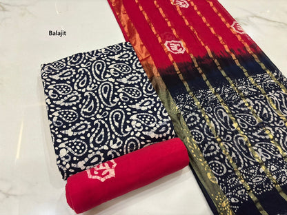 Wax Batik 230126 Balajit Cotton Dress Material Wholesale Price