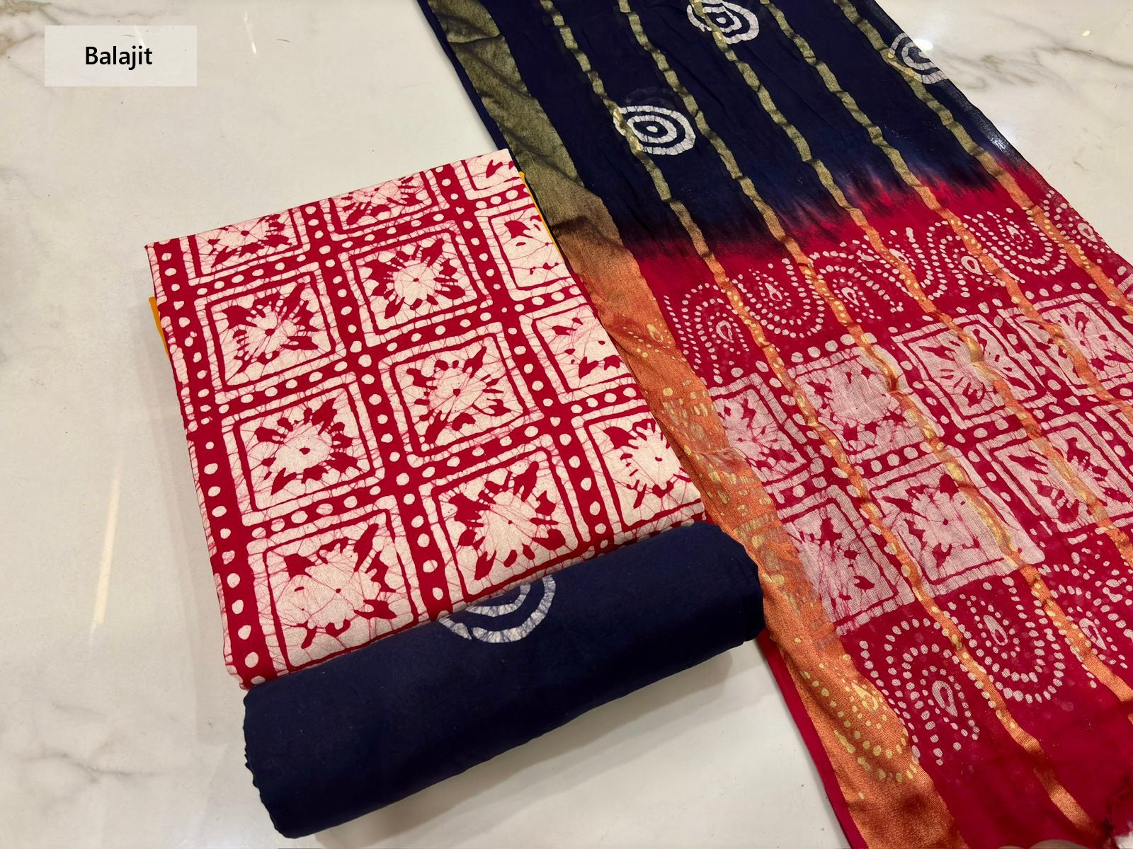 Wax Batik 230126 Balajit Cotton Dress Material Wholesale Price