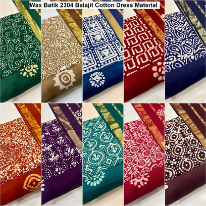 Wax Batik 2304 Balajit Cotton Dress Material Wholesale Price