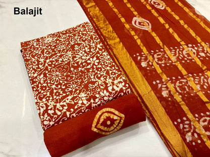 Wax Batik 2304 Balajit Cotton Dress Material Wholesale Price
