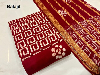 Wax Batik 2304 Balajit Cotton Dress Material Wholesale Price