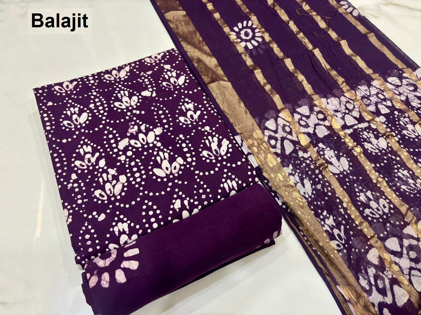 Wax Batik 2304 Balajit Cotton Dress Material Wholesale Price