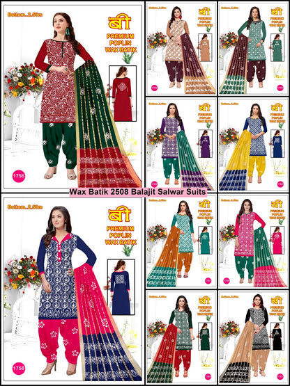 Wax Batik 2508 Balajit Poplin Salwar Suits Exporter Gujarat