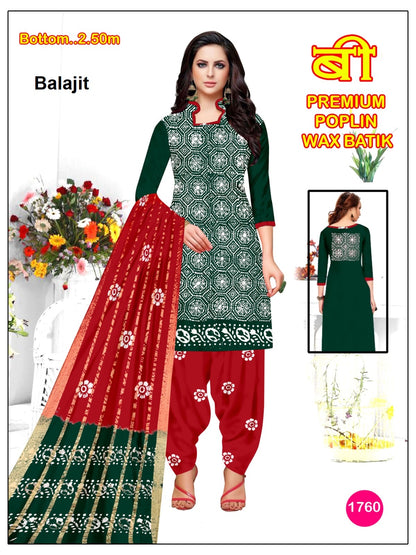 Wax Batik 2508 Balajit Poplin Salwar Suits Exporter Gujarat