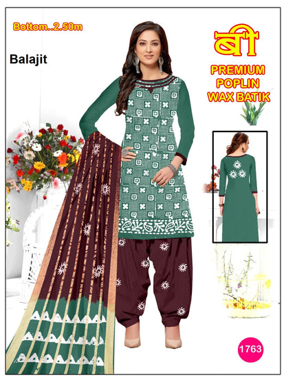 Wax Batik 2508 Balajit Poplin Salwar Suits Exporter Gujarat