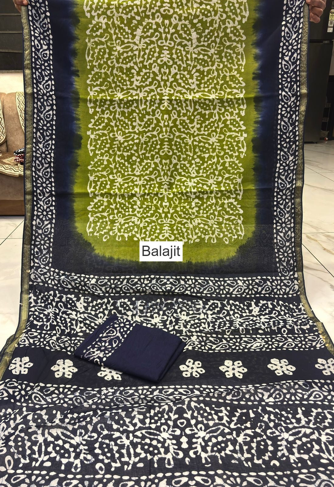Wax Batik Balajit Cotton Sarees Manufacturer Gujarat