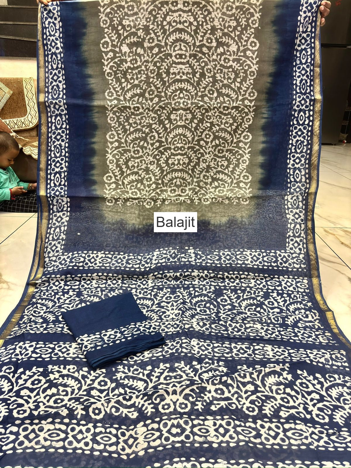 Wax Batik Balajit Cotton Sarees Manufacturer Gujarat