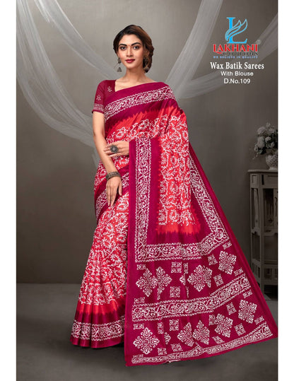 Wax Batik Vol 1 Lakhani Cotton Sarees Wholesale Rate