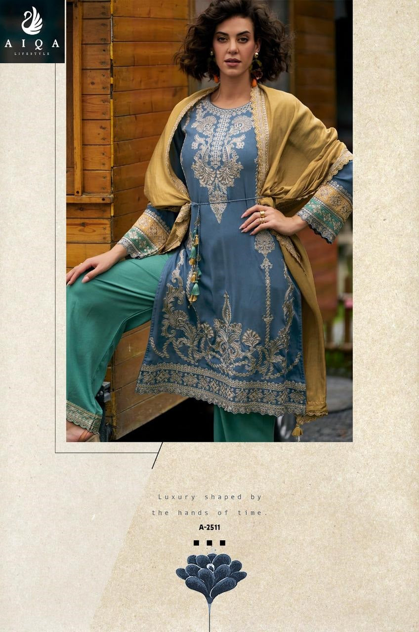 Weaves Aiqa Viscose Pashmina Suits Manufacturer Gujarat