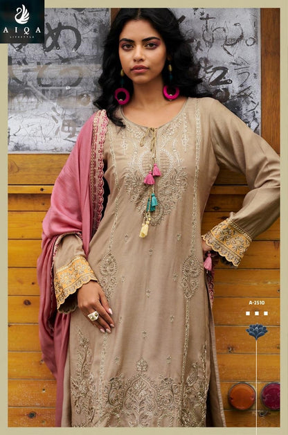 Weaves Aiqa Viscose Pashmina Suits Manufacturer Gujarat