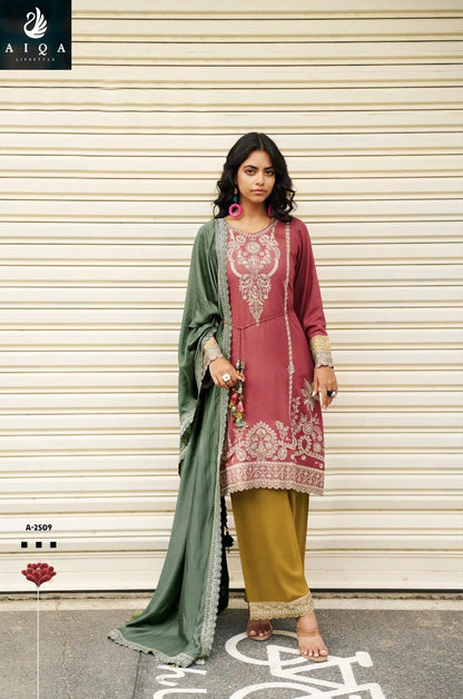 Weaves Aiqa Viscose Pashmina Suits Manufacturer Gujarat