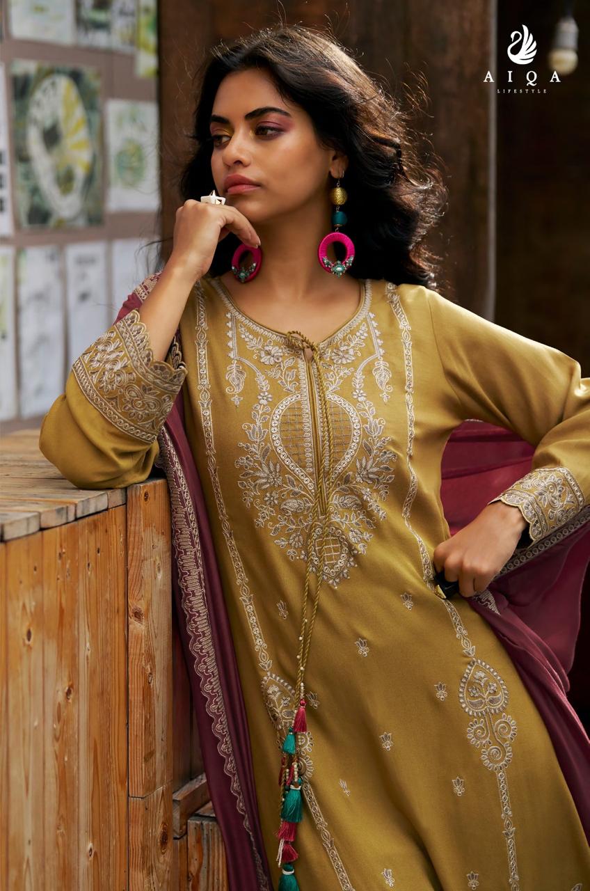 Weaves Aiqa Viscose Pashmina Suits Manufacturer Gujarat