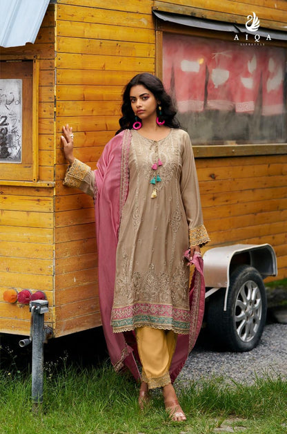 Weaves Aiqa Viscose Pashmina Suits Manufacturer Gujarat