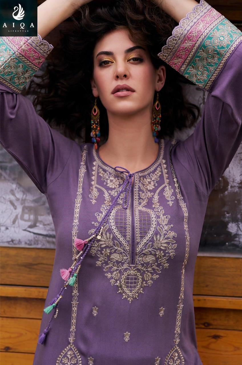 Weaves Aiqa Viscose Pashmina Suits Manufacturer Gujarat